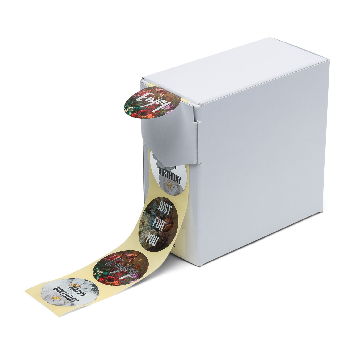 Etiketten Rillprint rol 250 stuks FC metallic ø35 birthday