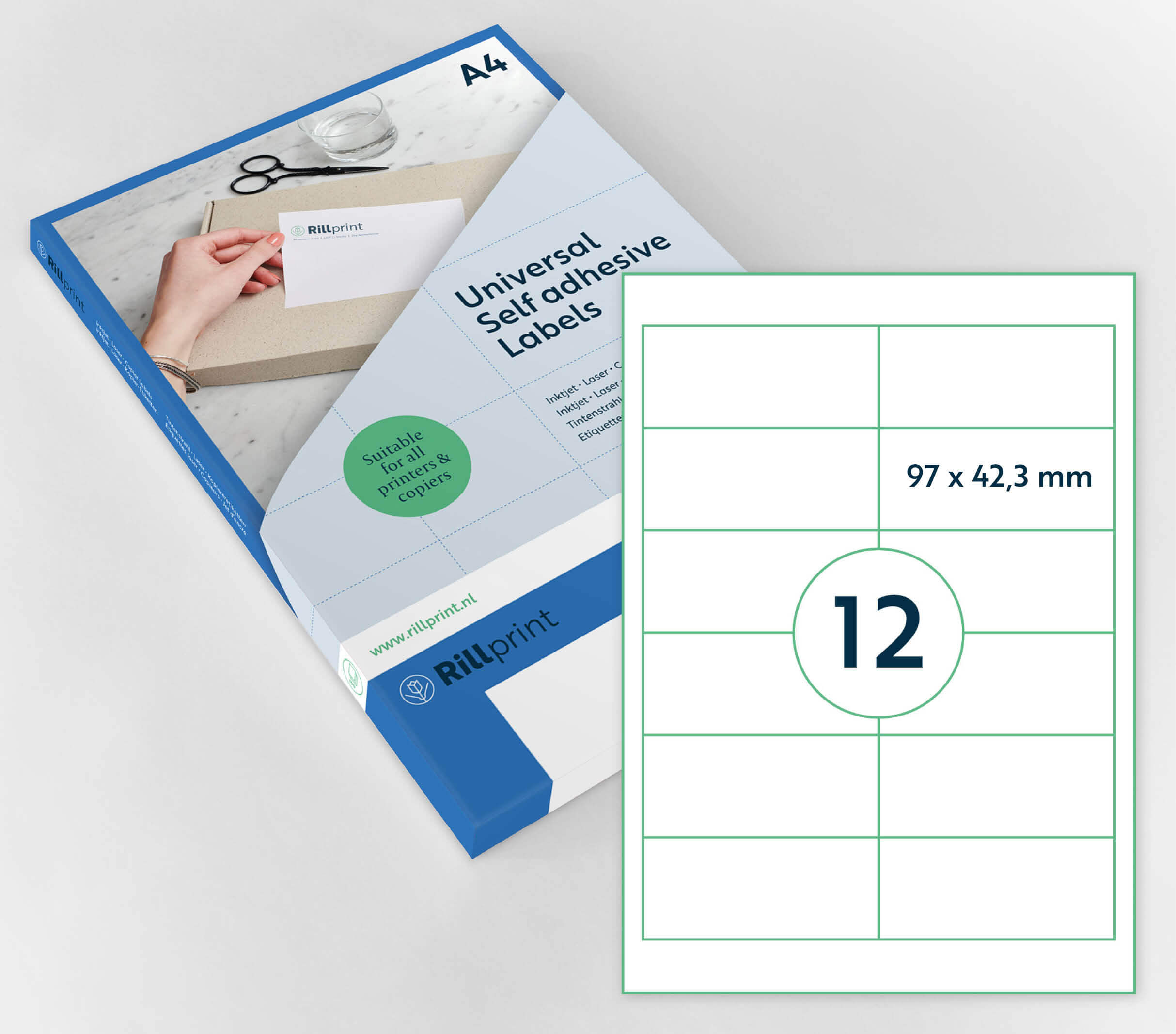 A4 etiket 1.000 vel 97 x 42,3 mm non-permanent