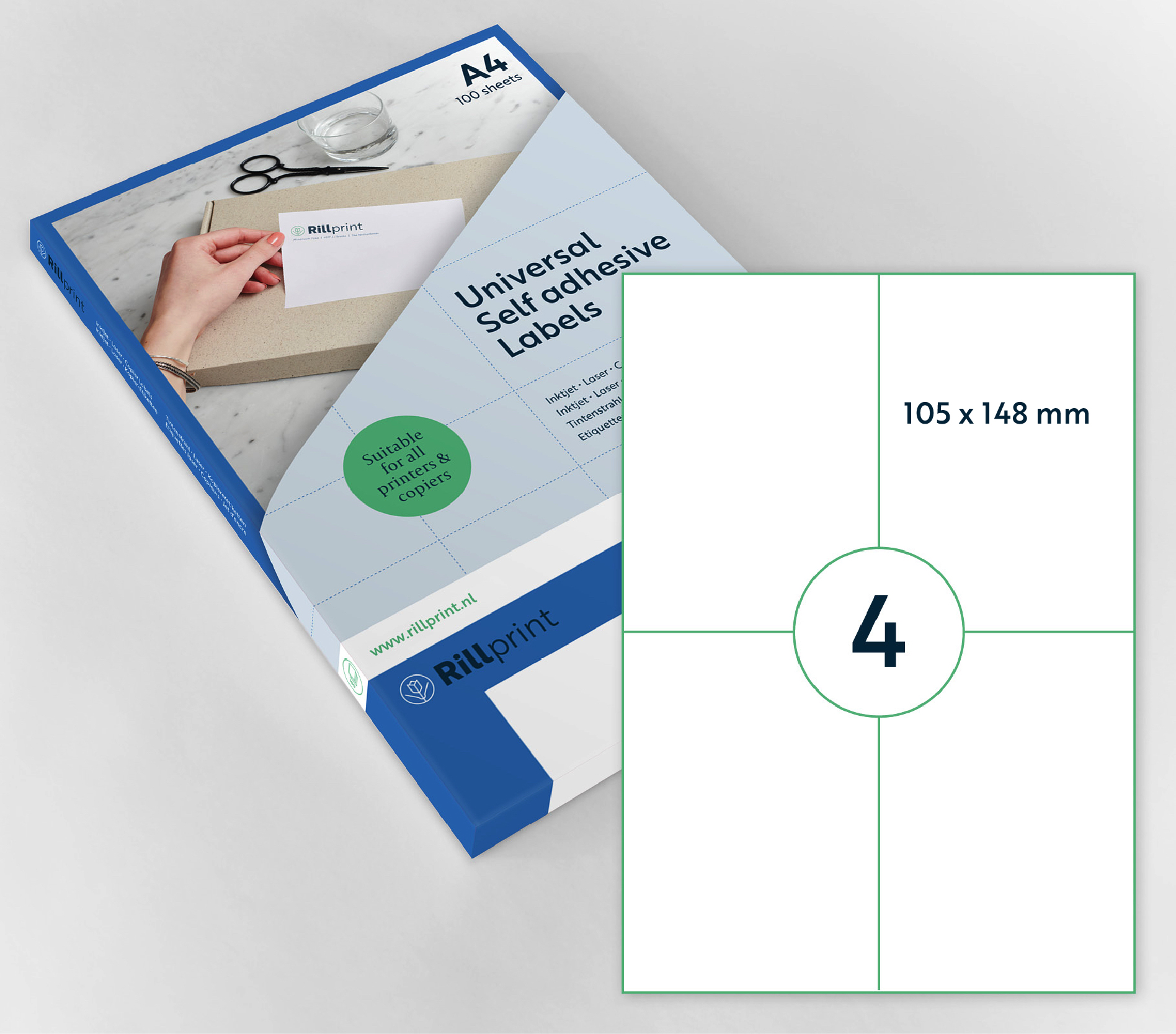 A4 etiket 1.000 vel 105 x 148 mm non-permanent