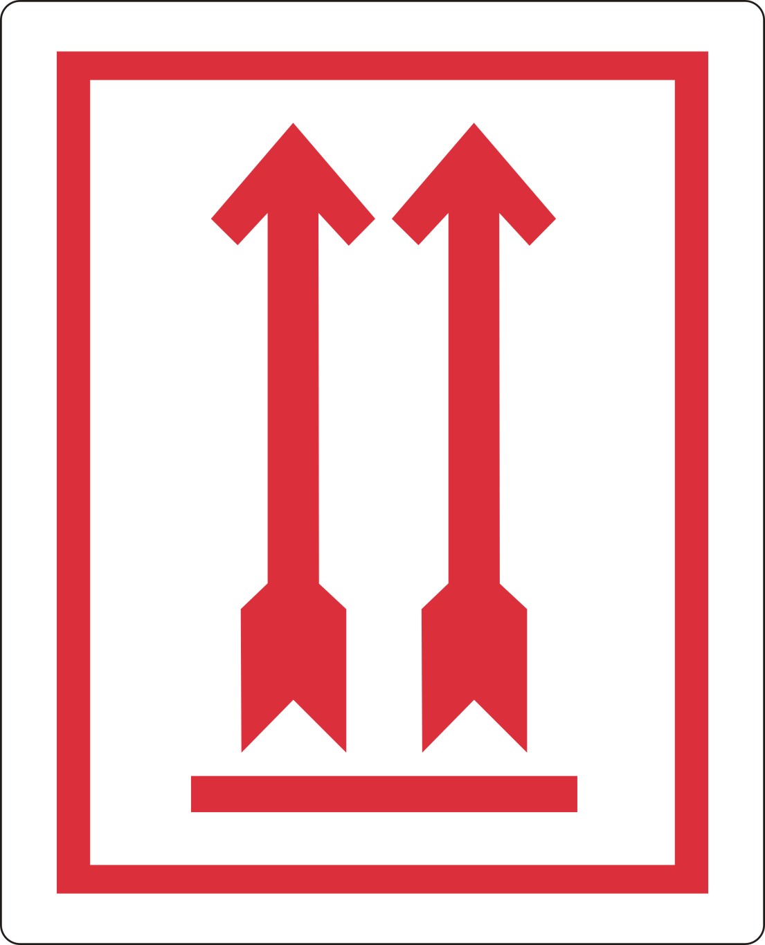 Rillprint Waarschuwingsetiketten - Rode Pijlen Omhoog