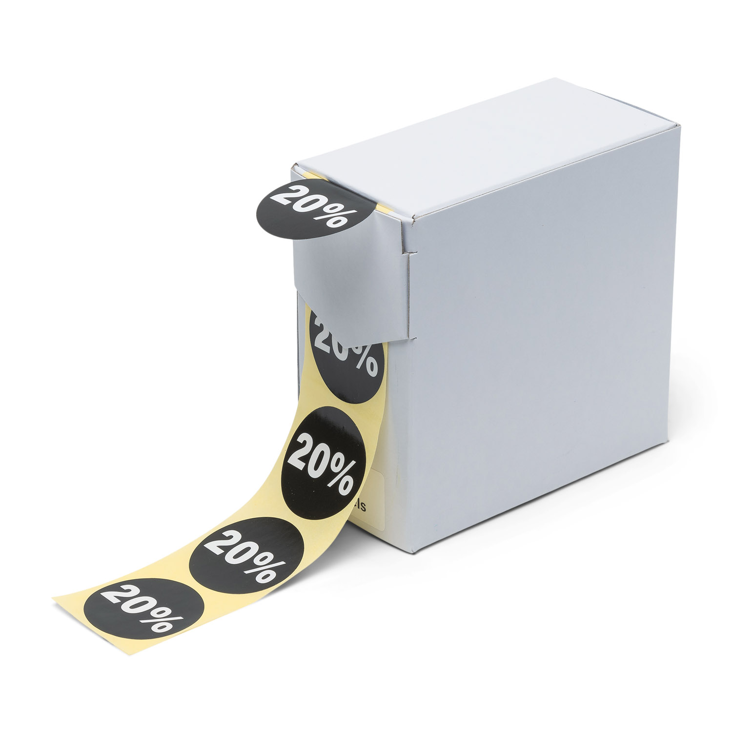 Rillprint 76200 Kortingstickers - 20% korting - zwart/wit - ø35 