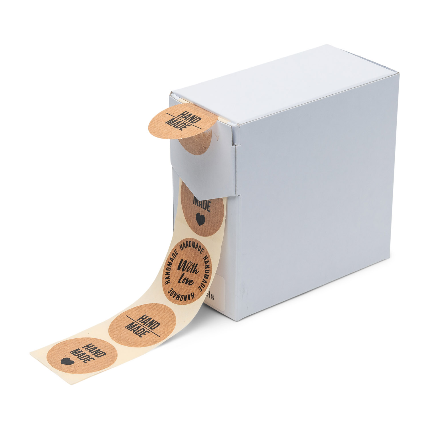 Etiketten Rillprint rol 250 stuks craft ø35 hand made