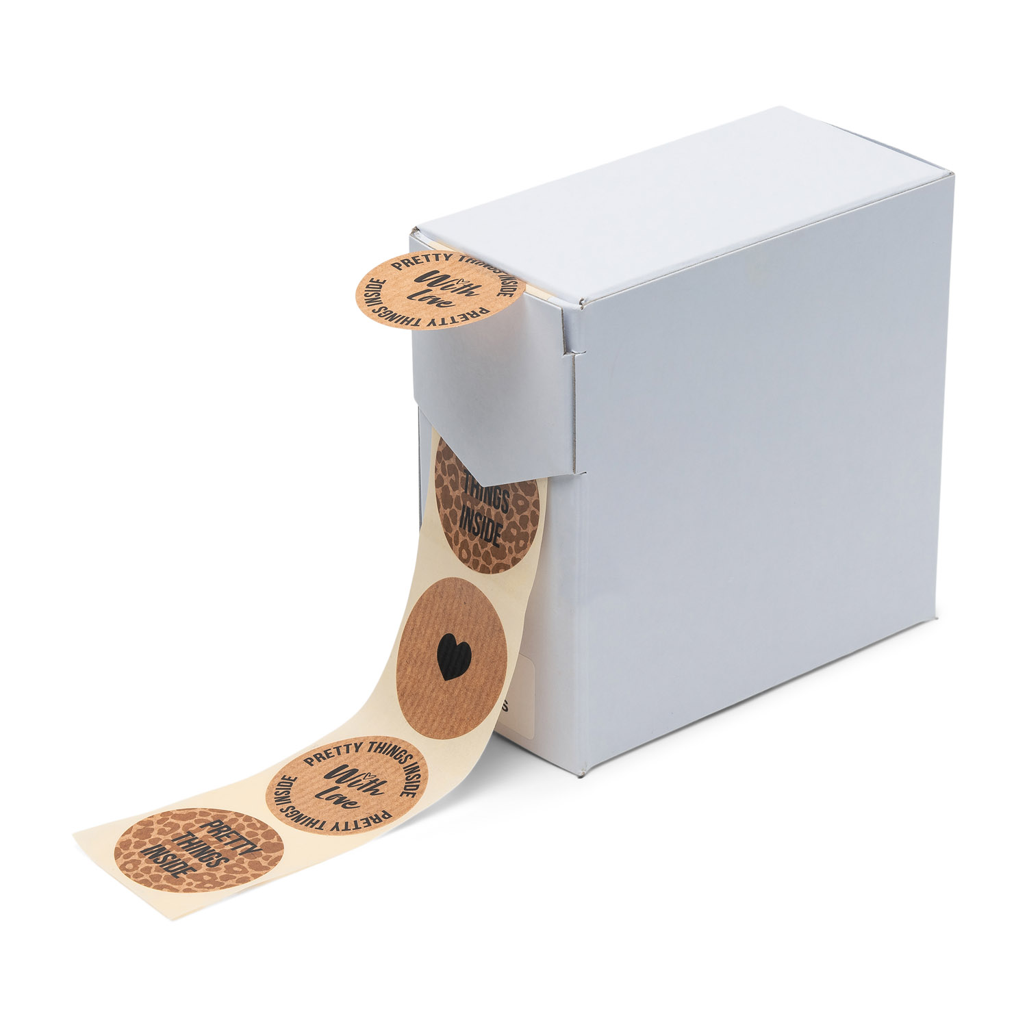 Etiketten Rillprint rol 250 stuks craft ø35 pretty things