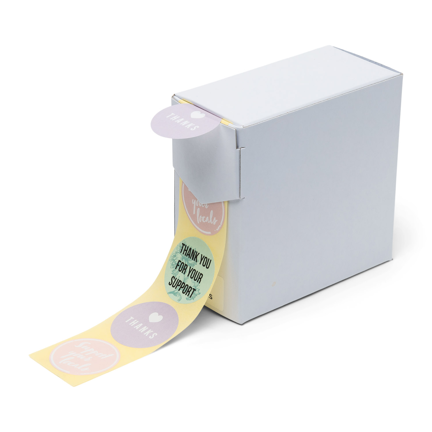 Etiketten Rillprint rol 250 stuks pastel ø35 support