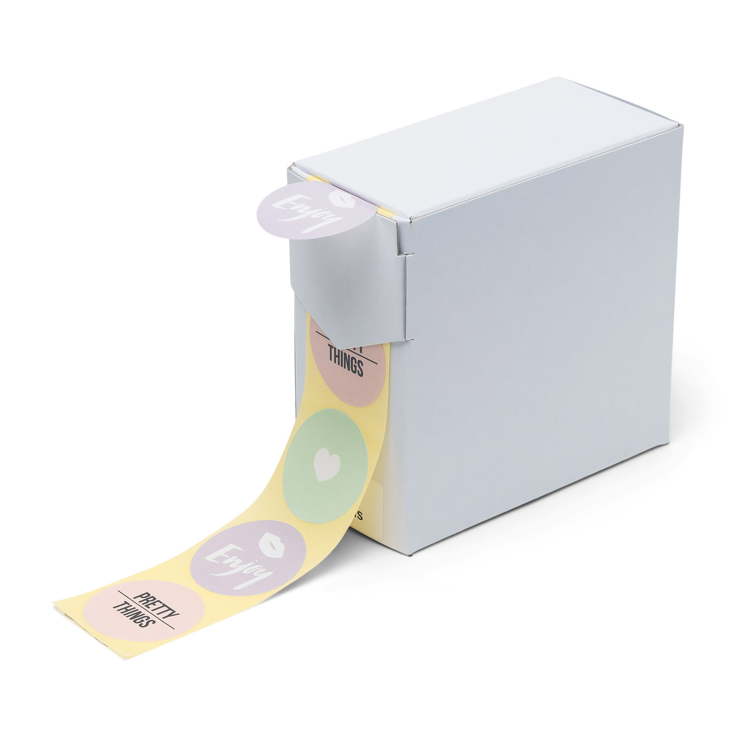 Etiketten Rillprint rol 250 stuks pastel ø35 pretty things