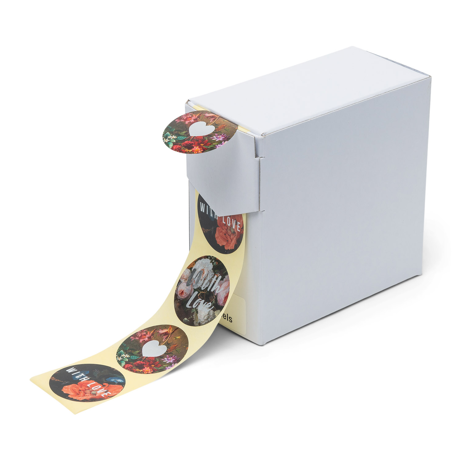 Etiketten Rillprint rol 250 stuks FC metallic ø35 with love