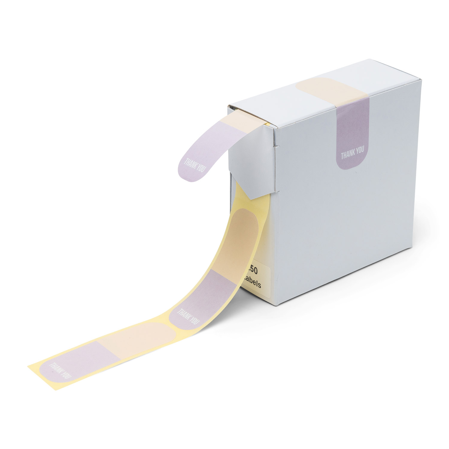 Etiketten Rillprint rol 250 stuks sluitzegel thank you 1