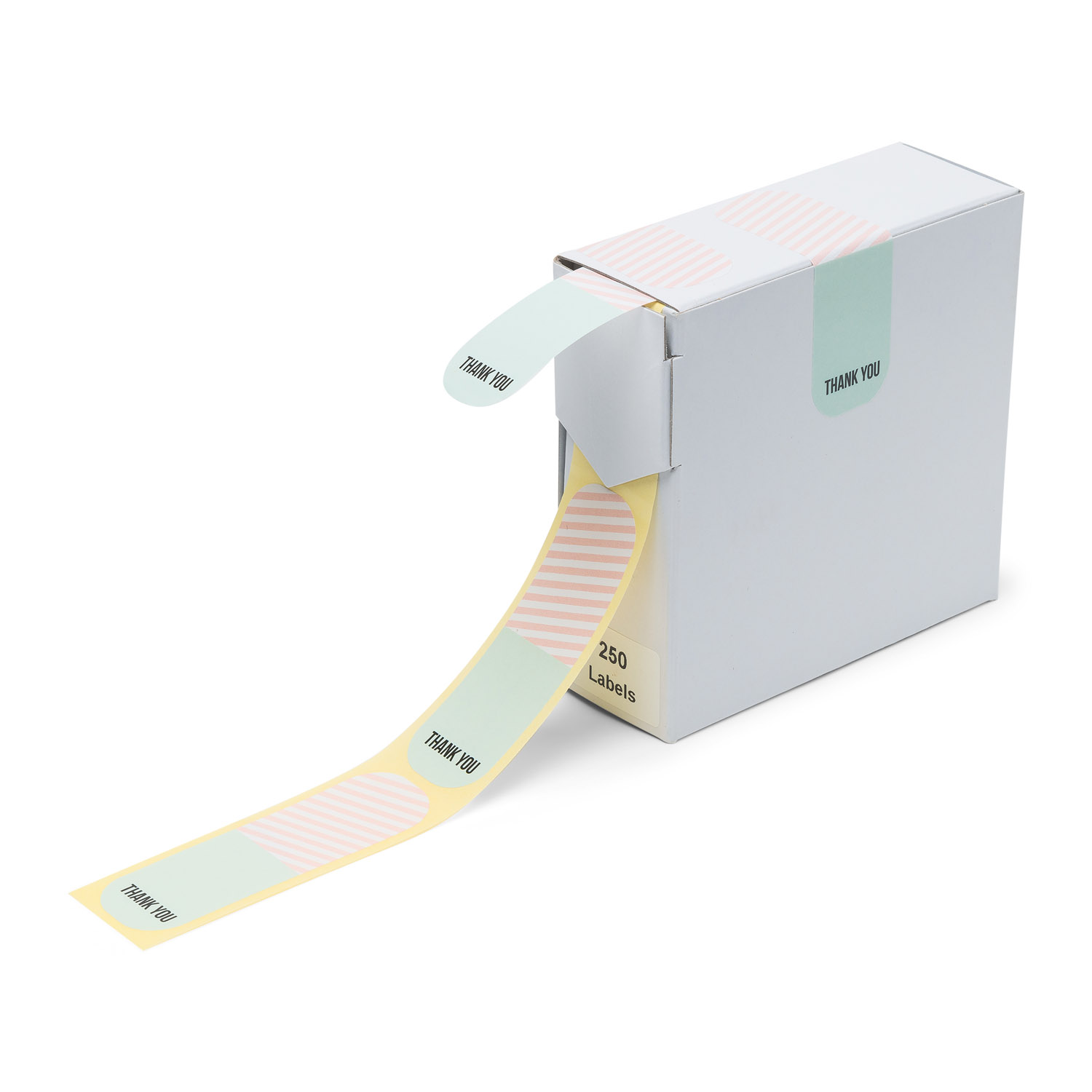 Etiketten Rillprint rol 250 stuks sluitzegel thank you 2